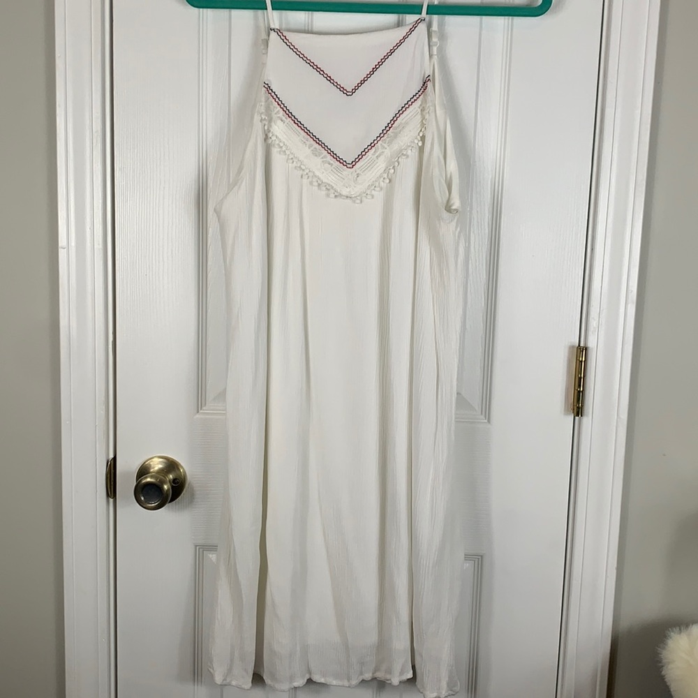 Charlotte Russe white 109% rayon strap dress XL